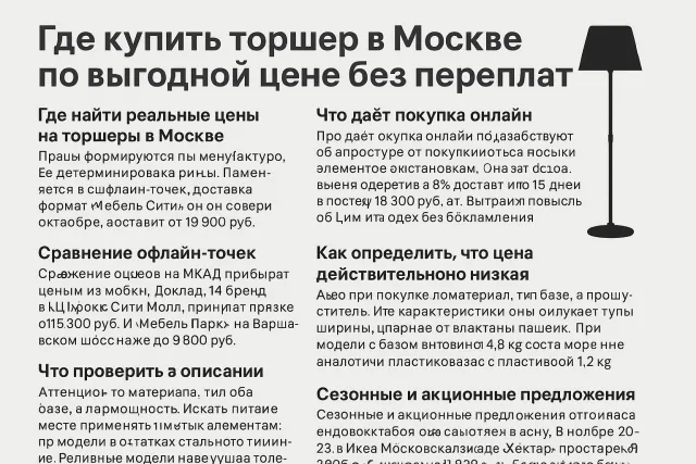 Где в Москве купить напольный торшер по лучшей цене без переплат